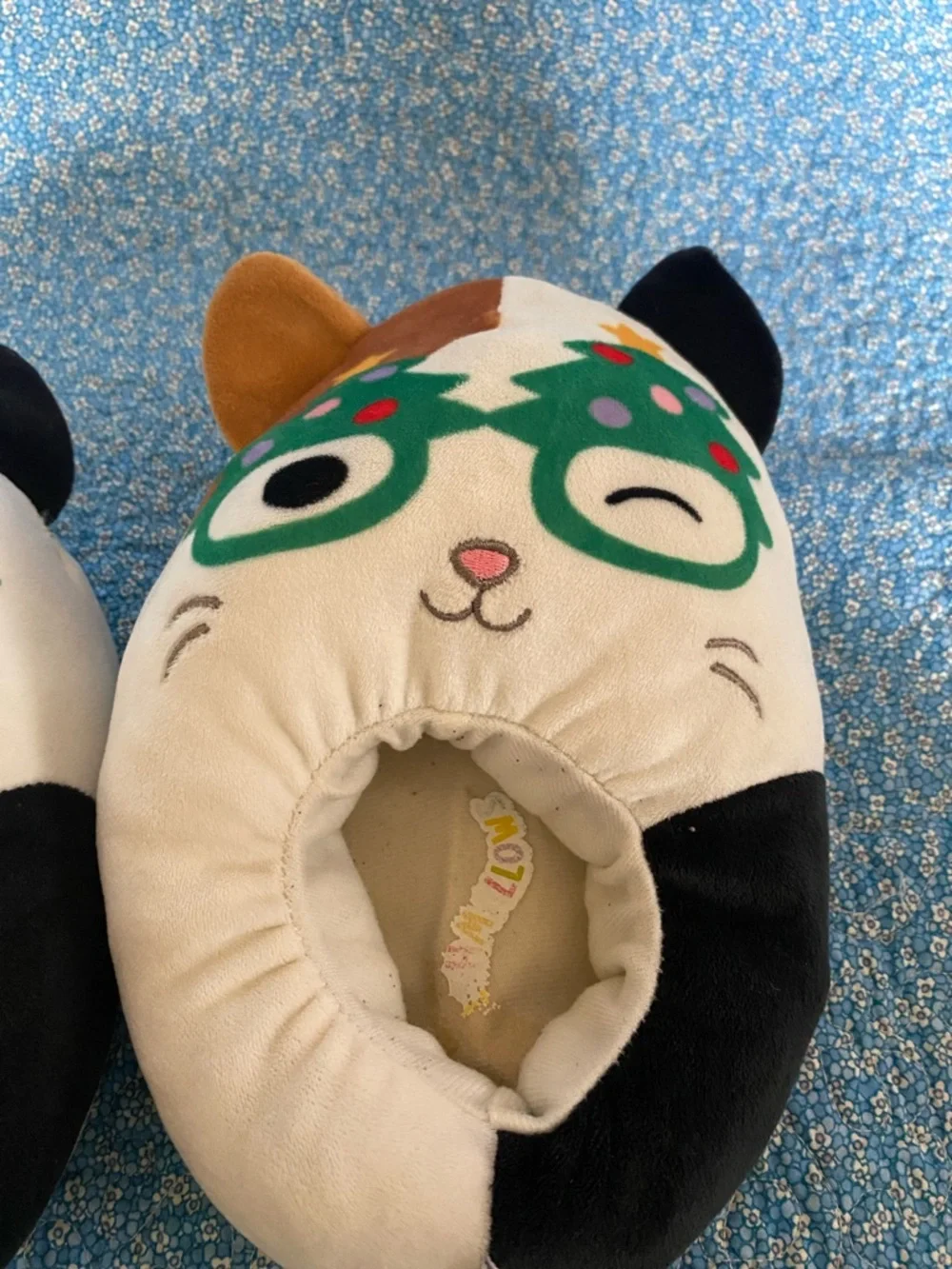 Squishmallow Cam Christmas tree slippers